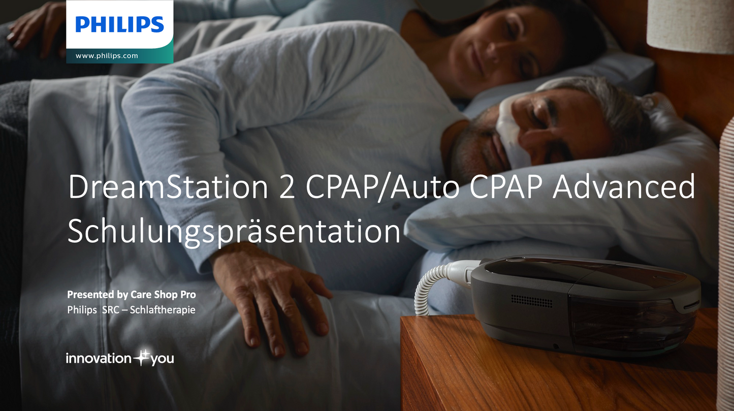 Philips DreamStation 2 Auto CPAP Advanced mit Luftbefeuchter und integriertem 4G Mobilfunkmodem.