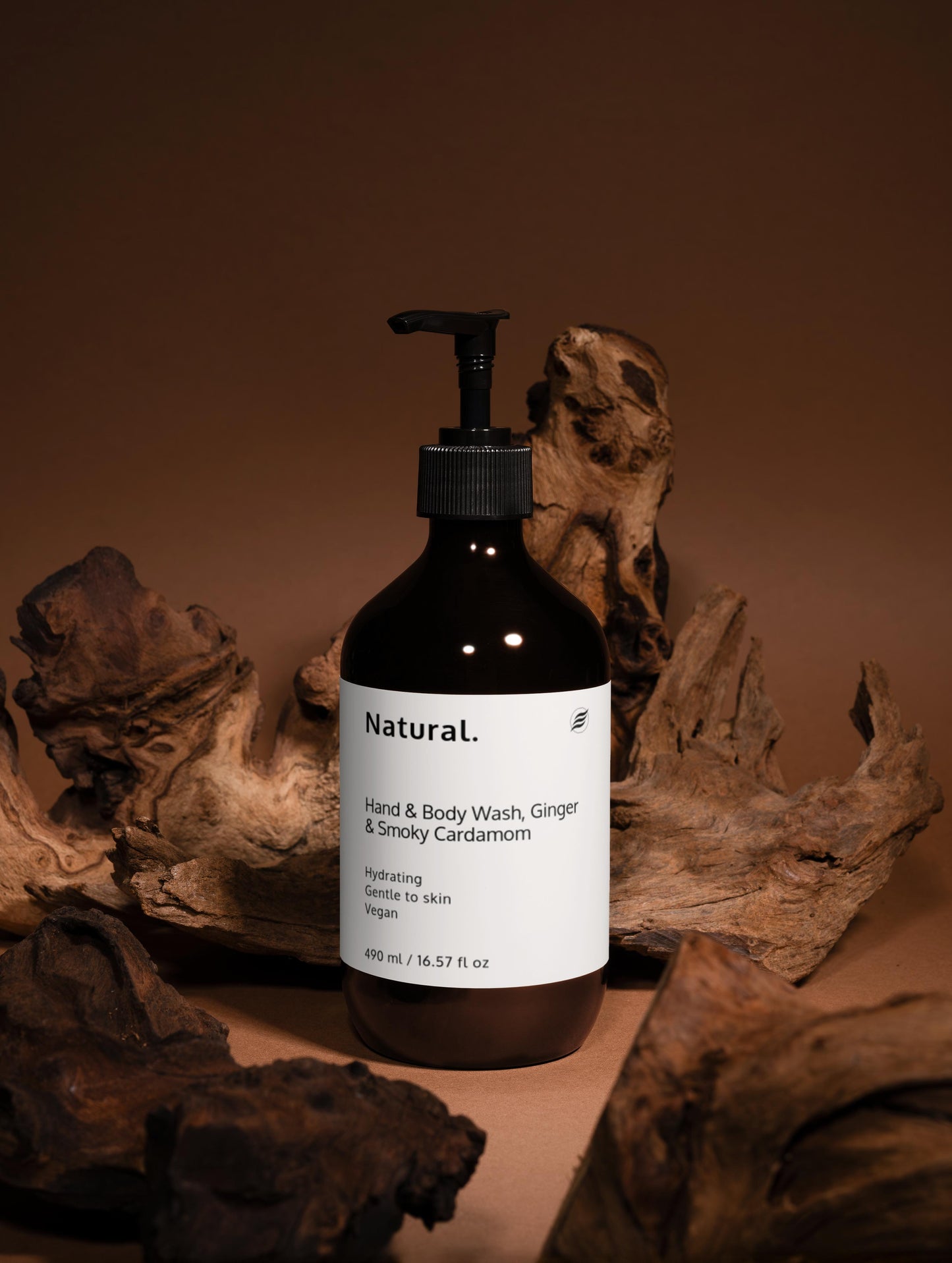 Natural. Hand & Body Wash, Ginger & Smoky Cardamom