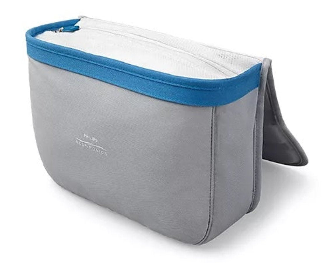 Philips bedside organizer for storing mask and tubing
