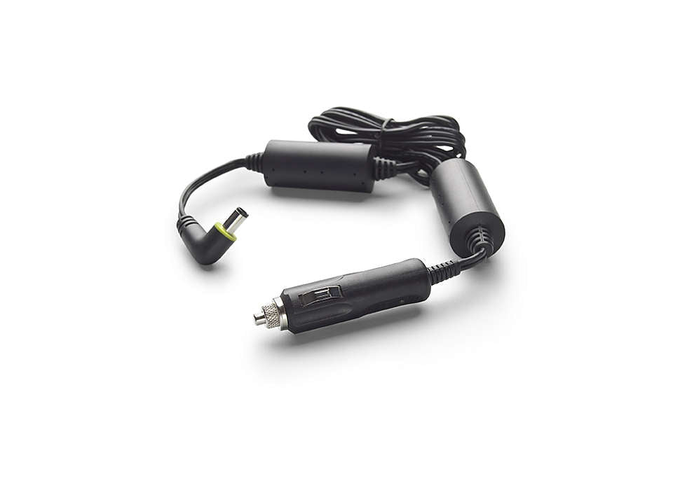 Philips DreamStation Shielded DC Car Charger Cable, 12 Volt, with or without DC Battery Adapter Cable