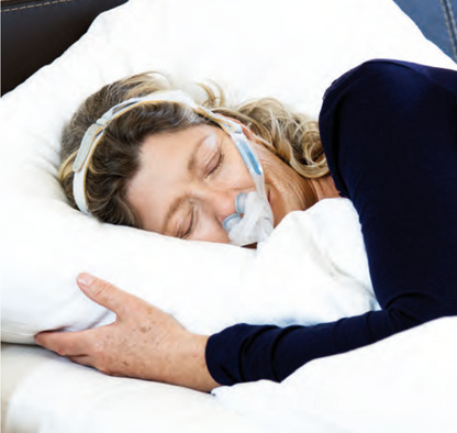 Philips Respironics Nuance Pro Gel Pillow Nasal Cushion Mask (with exhalation valve, gel cushion frame, and headgear)
