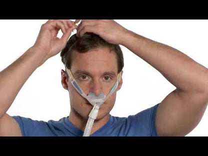 Philips Respironics Nuance Pro Gel Pillow Nasal Cushion Mask (with exhalation valve, gel cushion frame, and headgear)